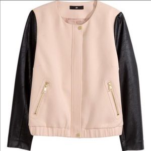 H&M faux leather bomber jacket